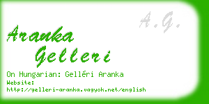 aranka gelleri business card