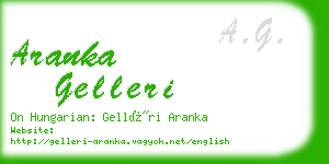 aranka gelleri business card
